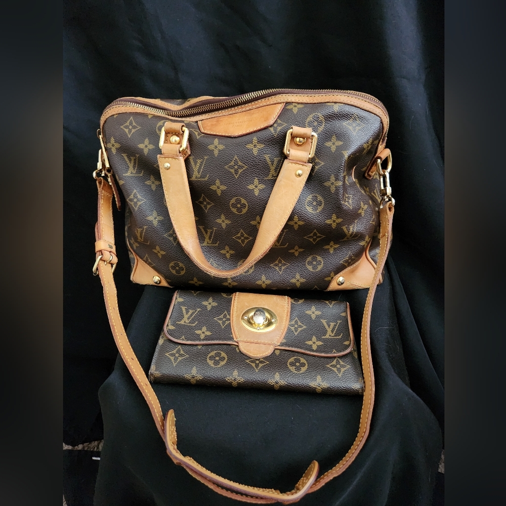 Louis Vuitton retiro pm Brown Monogram Shoulder Bag and Wallet